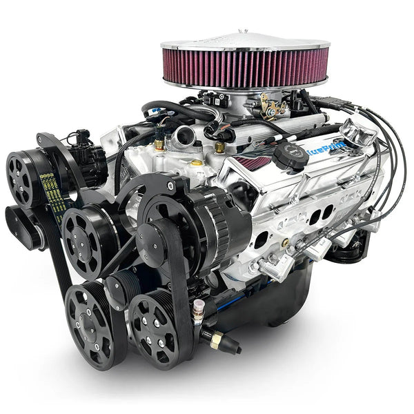 SBC 383 Crate Engine 436 HP w/ EFI Dressed w/Pulley Kit