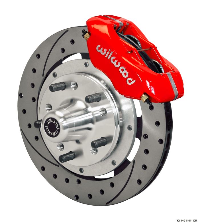 Wilwood - Forged Dynalite Pro Series Front Slotted & Drilled Disc Brake Kit (Red Calipers)