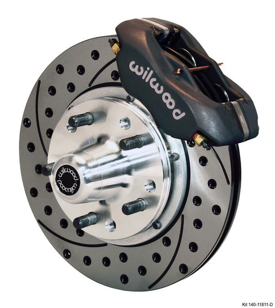 Wilwood - Forged Dynalite Pro Series Front Slotted & Drilled Disc Brake Kit (Black Calipers)