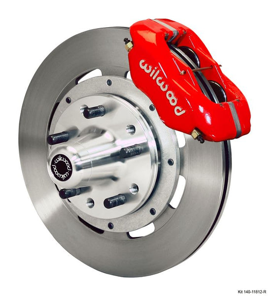 Wilwood - Forged Dynalite Big Front Undrilled Disc Brake Kit (Hub) Red Calipers