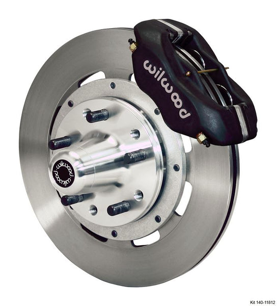 Wilwood - Forged Dynalite Big Front Undrilled Disc Brake Kit (Hub) Black Calipers