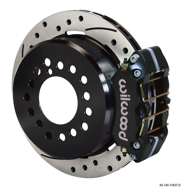 Wilwood - Dynapro Low-Profile Rear Parking Slotted & Drilled Disc Brake Kit (Black Calipers)