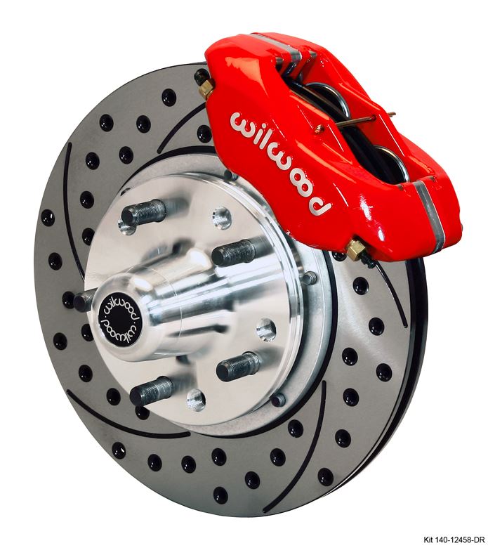 Wilwood - Forged Dynalite Pro Series Front Slotted & Drilled Disc Brake Kit (Red Calipers)