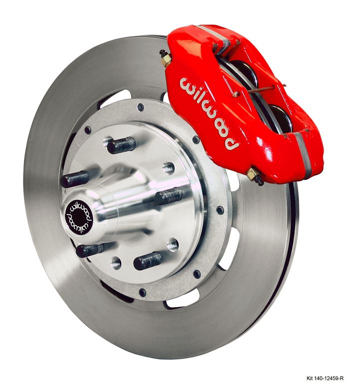 Wilwood - Forged Dynalite Big Front Undrilled Disc Brake Kit (Hub) (Red Calipers)