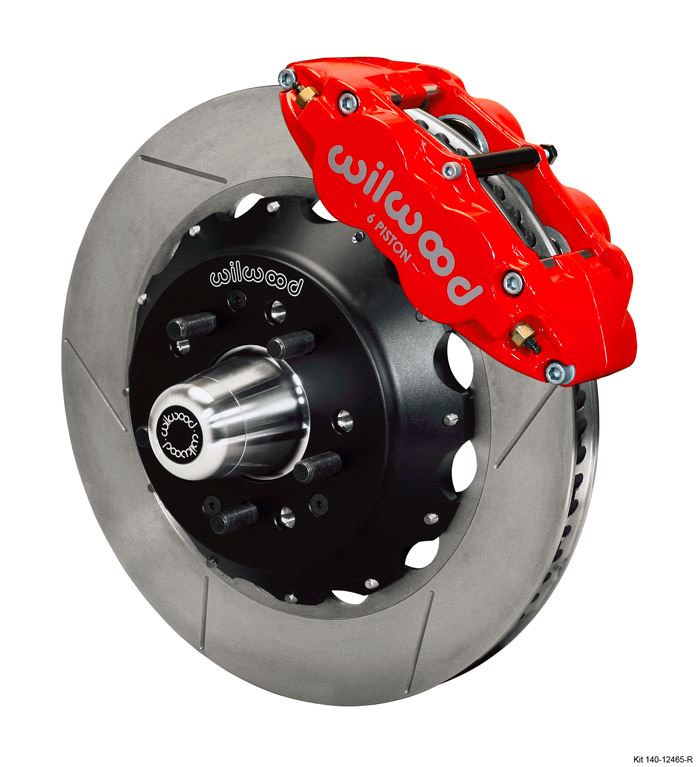 Wilwood - Forged Narrow Superlite 6R Brake Front Slotted Disc Brake Kit (Hub) (Red Calipers)