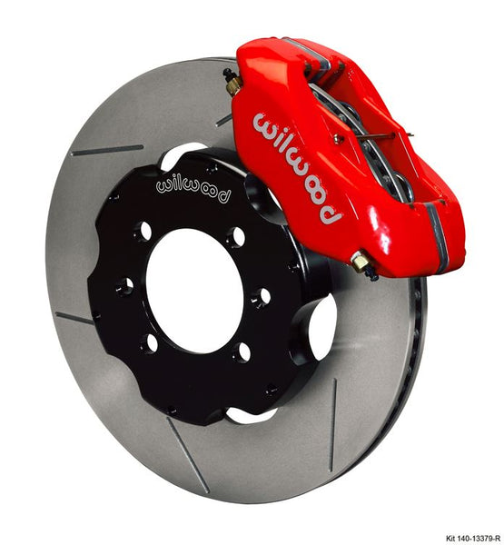 Wilwood - Forged Dynalite Big Brake Front Slotted Disc Brake Kit (Hat) (Red Calipers)
