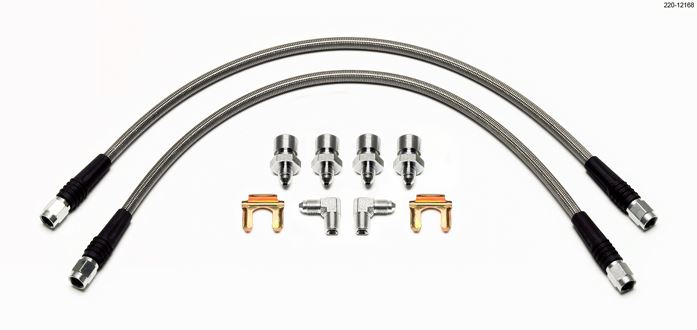 Flexline Front Kit - Includes 18in. Hose ,-3 to M10 Chassis Fitting & 45 DEG Fitting (Domestic Universal)