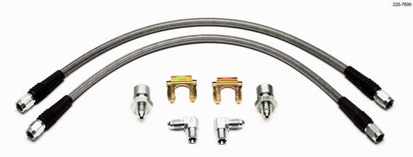 Flexline Kit - Includes 16in. Hose ,3/8-24 Chassis Fitting & 90 DEG Fitting (Domestic Universal)